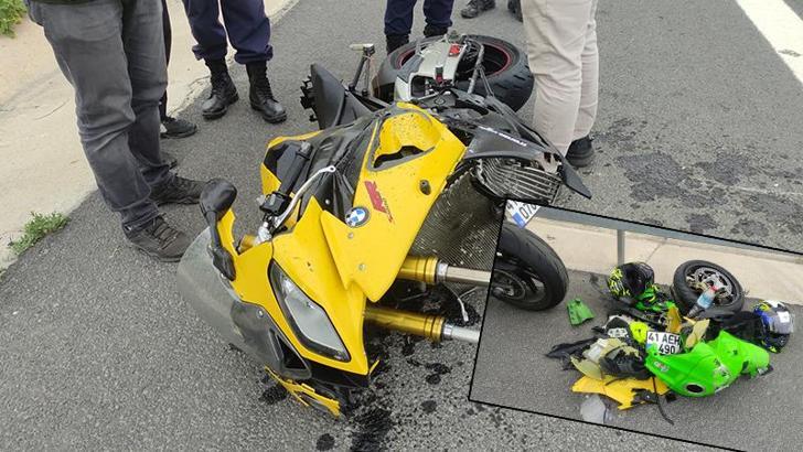 Aynı istikamette giden motosikletler çarpıştı: 2 yaralı