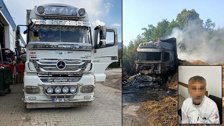 Yanan kamyon çekiciye yüklenip çalındı; hurdacıda parçalara ayrılmış