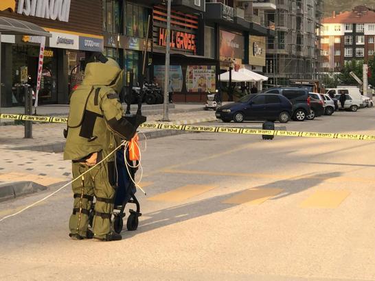 Çankırı'da, şüpheli valiz kontrollü şekilde patlatıldı