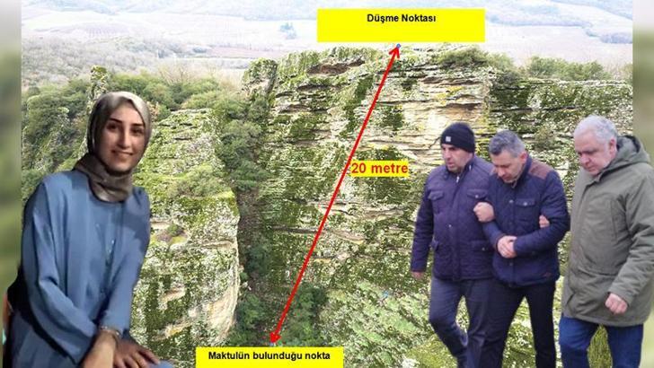 Kayalıklardan itildiği ortaya çıkmıştı; olay günü eşi araç kiralayıp lokantaya götürmüş
