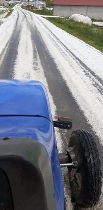 Ağrı'ya dolu yağdı