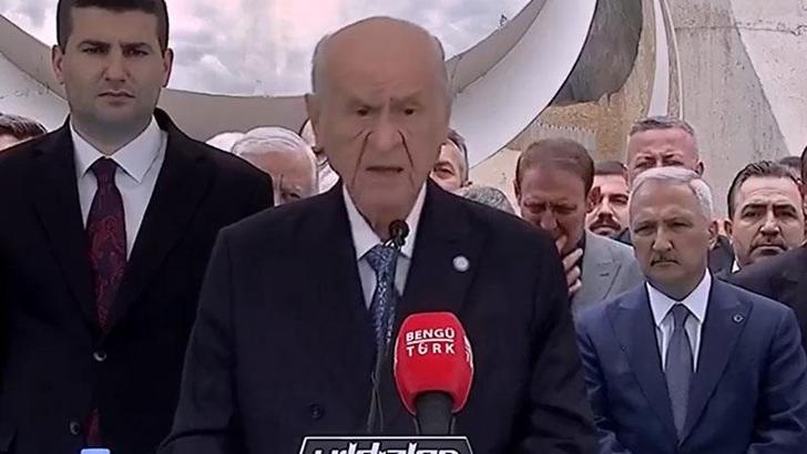 Bahçeli: Cumhur İttifakı'nı zafiyete uğratmak için üzerimize gelenleri paramparça etmek borcumuzdur