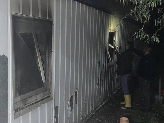 Bingöl'de işçilerin kaldığı konteynerde yangın: 1 ölü