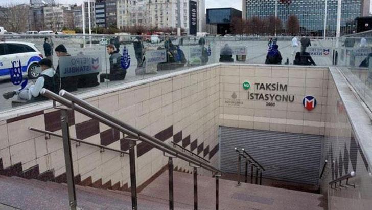 Taksim'deki metro istasyonları geçici süreyle kapatıldı