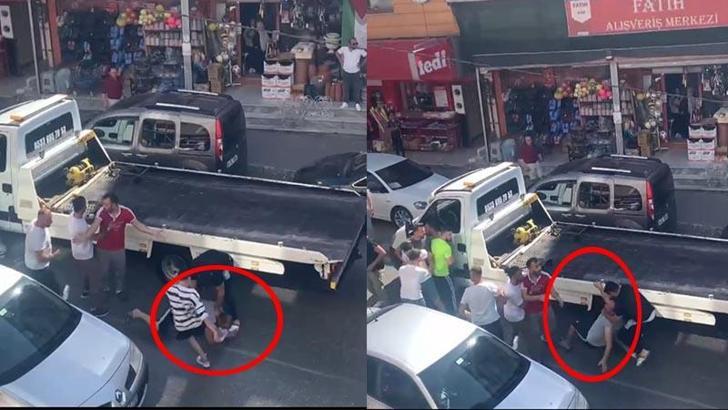 Beykoz'da trafik kavgası; yere yatırılan sürücü defalarca tekmelendi