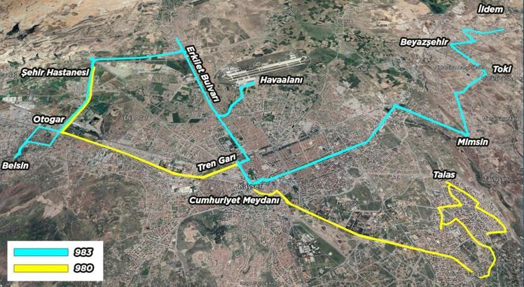 Kayseri'de gece seferleri ile 24 saat kesintisiz ulaşım