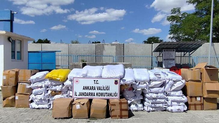 Ankara'da 5 milyon lira değerinde kaçak tütün ele geçirildi