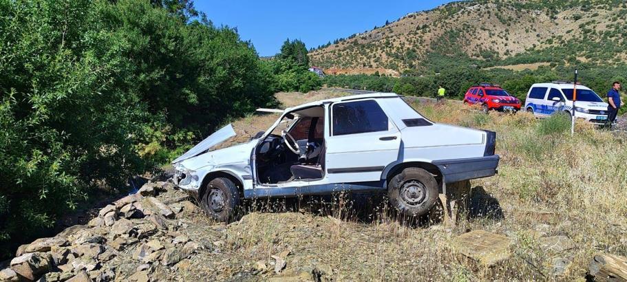 Elazığ’da takla atan otomobilin sürücüsü öldü