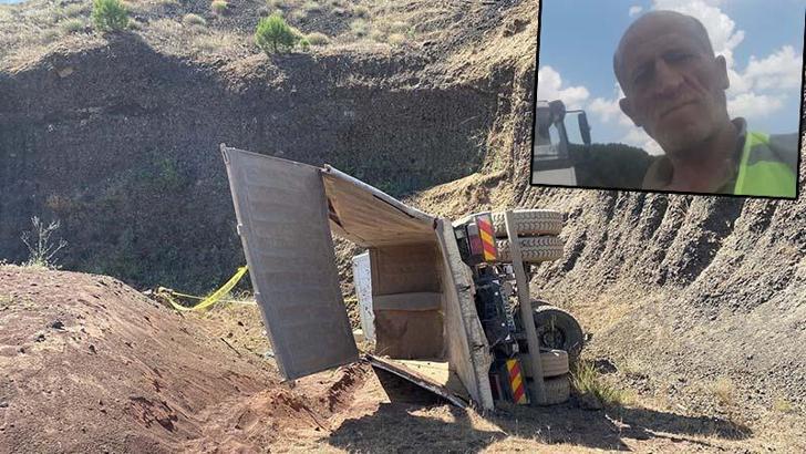 Cüruf ocağında 10 metreden alt yola düşen kamyonun şoförü öldü