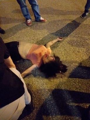 Ankara'da yolda yürürken düşen alkollü kadına otomobil çarptı