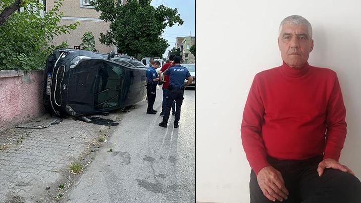 Kazada savrulan otomobilin altında kalan yaya hayatını kaybetti