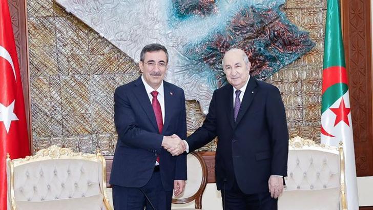 Cumhurbaşkanı Yardımcısı Yılmaz, Cezayir Cumhurbaşkanı Tebbun ile görüştü