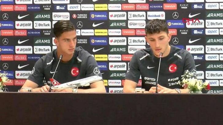 A Milli futbolcular Bertuğ Yıldırım ve Ahmetcan Kaplan basın toplantısında konuştu