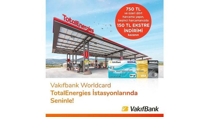 TotalEnergies ve M Oil istasyonlarından VakıfBank kredi kartı sahiplerine 150 TL ekstre indirim