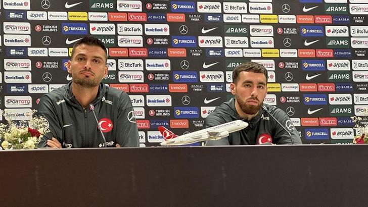 Milli futbolcular Okay Yokuşlu ve Orkun Kökçü basın toplantısında konuştu