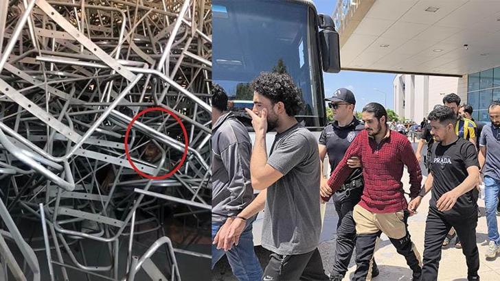 İmalathanede metal parçaları arasında saklanan 10 kaçak göçmen yakalandı