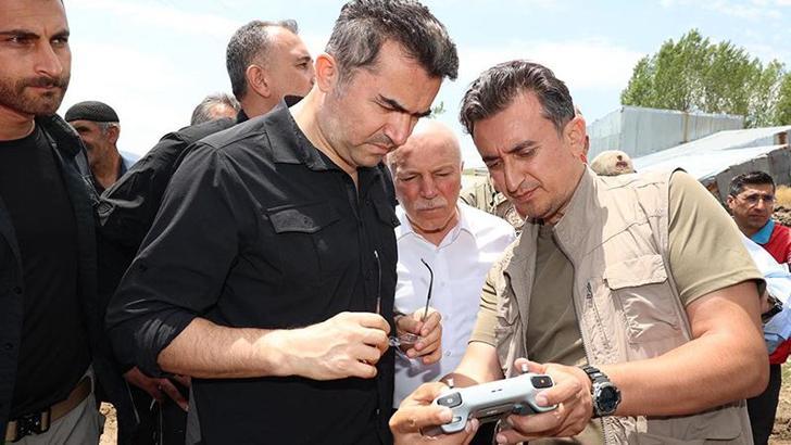 AFAD Başkanı Okay Memiş, Erzurum'da sel bölgesinde incelemelerde bulundu