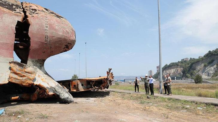 7 mürettebatı kayıp olan batık ‘Kafkametler’ gemisinin 200 tonluk yaşam mahalli çıkarıldı