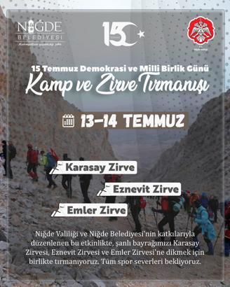 Niğde'de 15 Temmuz etkinlikleri