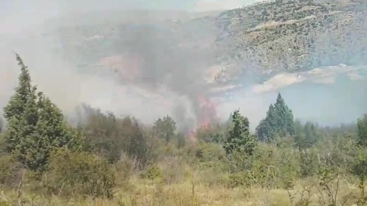 Kayseri'de örtü yangını 2 saatte söndürüldü