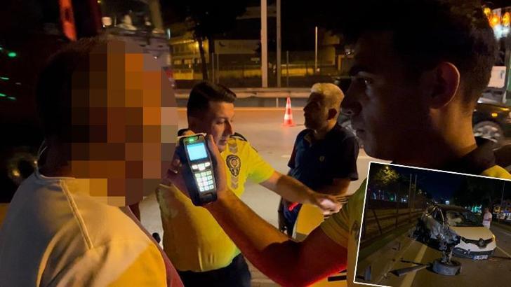 Sulama tankerine çarpan otomobilin sürücüsü: Ben alkollüyüm, alkolmetreye arkadaşım üflesin