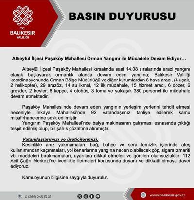 Balıkesir'de orman yangını (5)