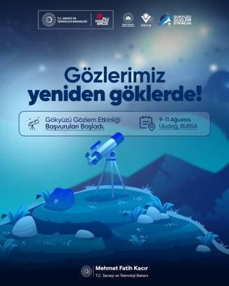 TÜBİTAK Gökyüzü Gözlem Etkinliği'ne başvurular başladı