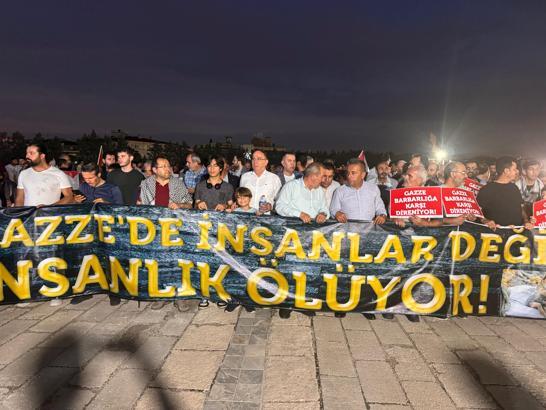 Ankara'da Filistin'e destek Yürüyüşü