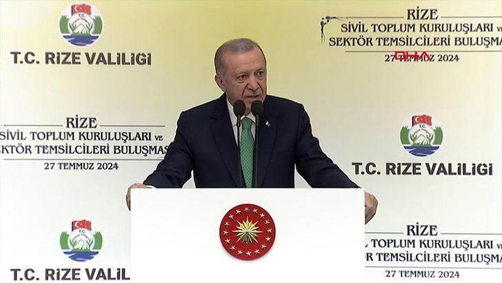Cumhurbaşkanı Erdoğan, Rize'de açıklamalarda bulundu