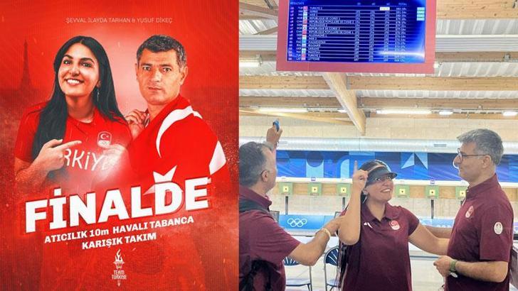Paris 2024 Olimpiyatları'nda atıcılıkta Yusuf Dikeç - Şevval İlayda Tarhan ikilisi madalyayı garantiledi