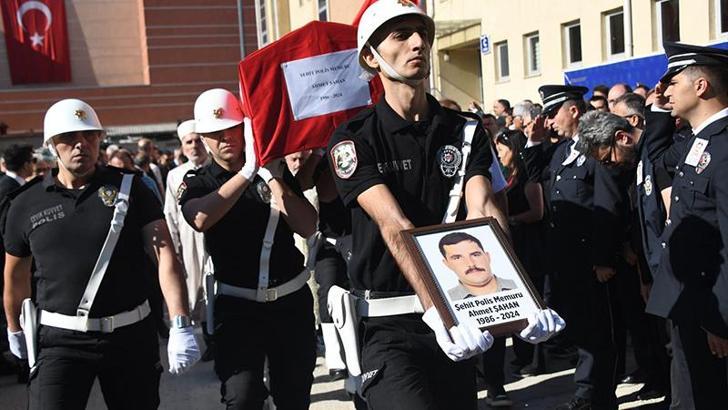 Kastamonu'da şehit polis memuru için tören; yaralı arkadaşı da katıldı