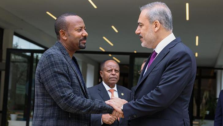 Bakan Fidan, Etiyopya Başbakanı Abiy Ahmed ile bir araya geldi