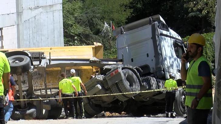 Sarıyer'de inşaat alanında devrilen kamyonun altında kalan işçi öldü