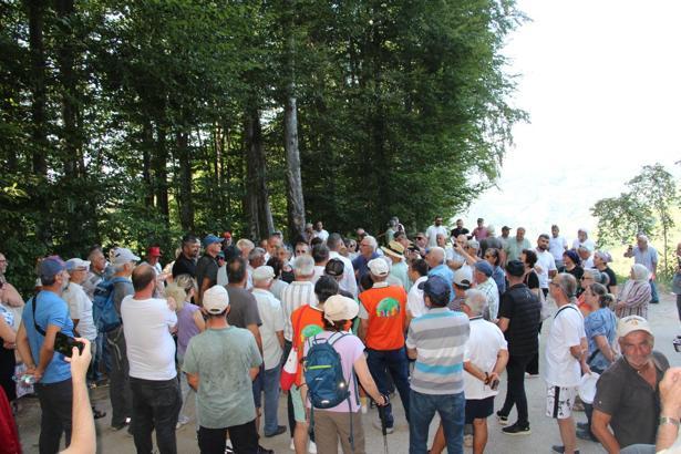Düzce'de Kaplandede Dağı bölgesinde maden arama karşıtı eylem