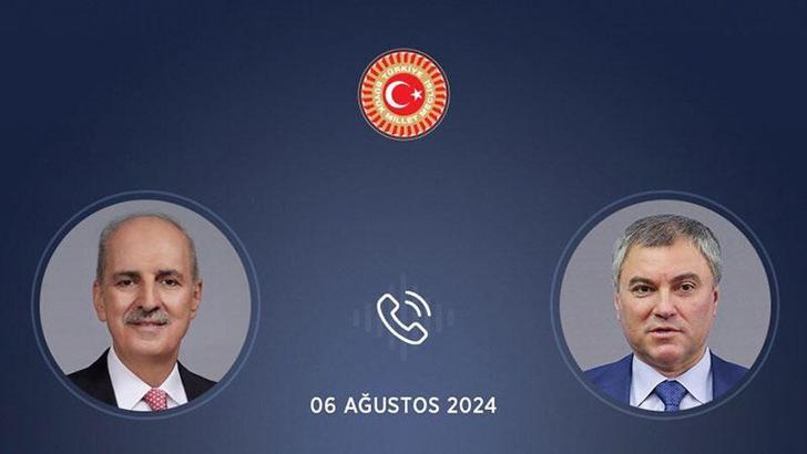 TBMM Başkanı Kurtulmuş, Rusya Federal Meclisi Devlet Duması Başkanı Volodin ile görüştü