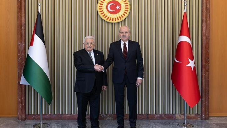TBMM Başkanı Kurtulmuş, Filistin Devlet Başkanı Abbas ile görüştü