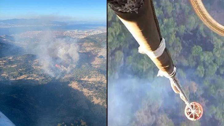 Karşıyaka'daki orman yangını; 87 ev boşaltıldı, 16 ev yandı