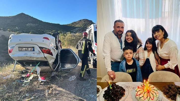 Depremde kaybettikleri çocuklarının mezarını ziyarete giderken kaza geçiren çift, yaralandı