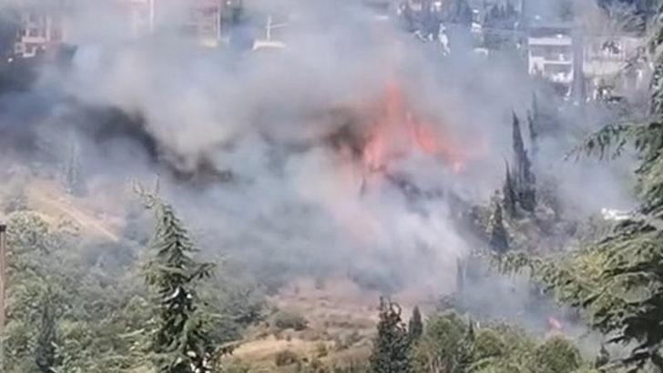 Kocaeli'de ağaçlık ve çalılık bölgede yangın; 60 dönüm alan zarar gördü