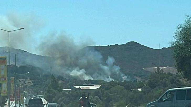 Bodrum'da makilik yangını