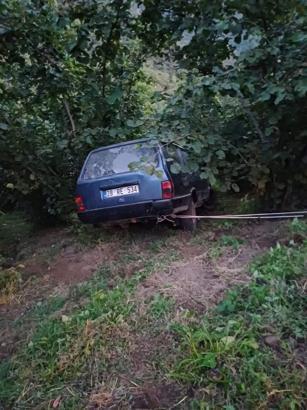 Giresun'da fındık bahçesine yuvarlanan otomobilin sürücüsü öldü