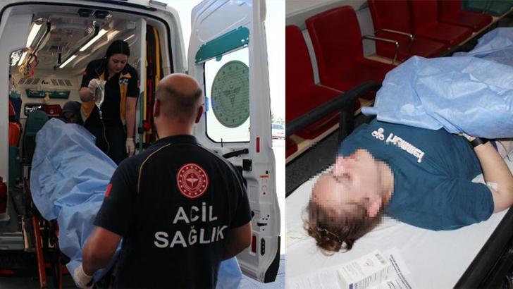 Eşini bıçaklayıp, 2 çocuğunu alarak kaçtı