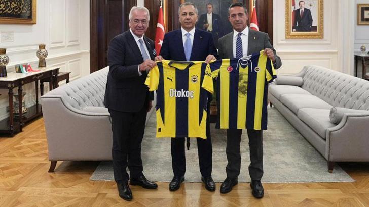 Bakan Yerlikaya, Fenerbahçe Başkanı Ali Koç'u kabul etti
