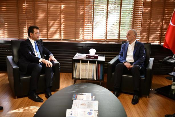 İmamoğlu, TÜRK-İŞ ve HAK-İŞ'i ziyaret etti