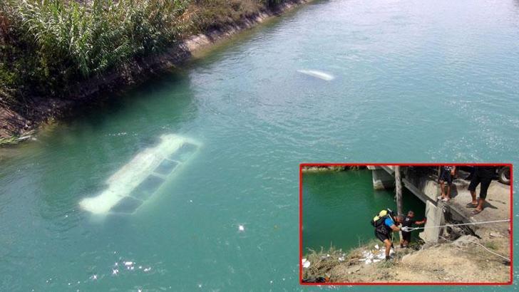 Kamyonet ile çarptığı minibüs su kanalına düştü; 1'i ağır, 2 yaralı