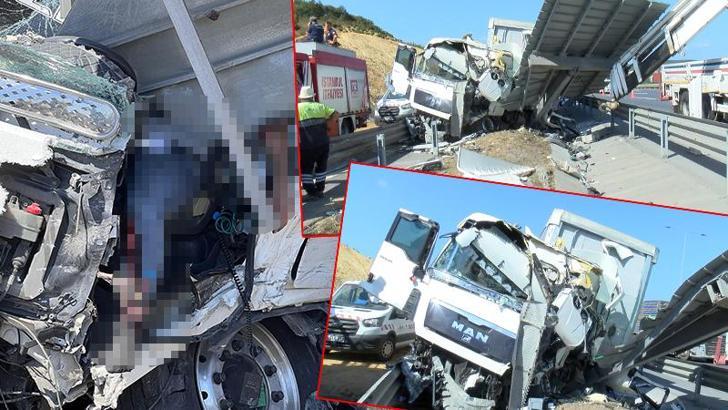 Çekmeköy'de refüje çarpan TIR'ın şoförü hayatını kaybetti