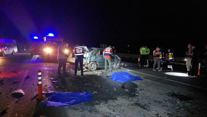 Gaziantep’te otomobil tankere çarptı:1 ölü,1 yaralı