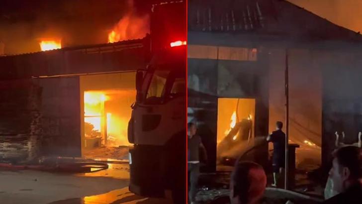 Mobilyacılar sitesindeki yangında 6 iş yeri zarar gördü