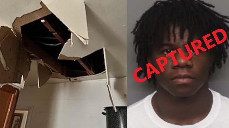 ABD’de cinayet şüphesiyle aranan bir kişi saklandığı tavan arasından düştü