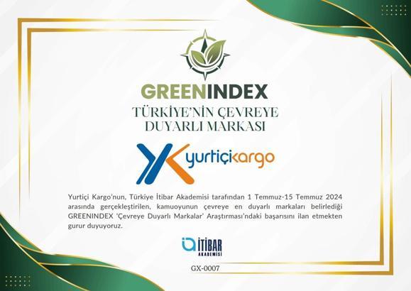 'Yurtiçi Kargo 'çevreye en duyarlı kargo markası' seçildi